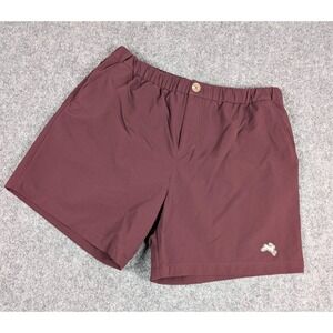Tracksmith Falmouth Shorts Mens XL Maroon Performance Lined Elastic Waist